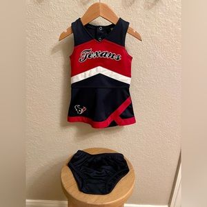 NWOT Toddler Texans Cheer set (12 M)